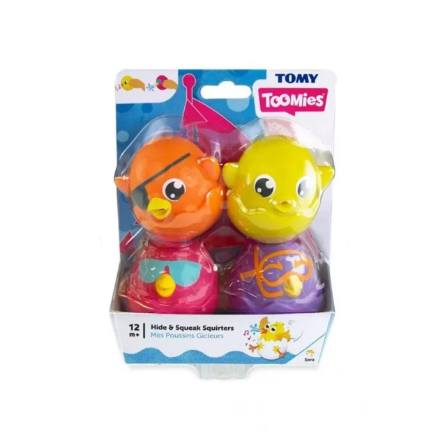 TOMY Іграшка-бризкалка для ванної "Грайливі курчата" - 1