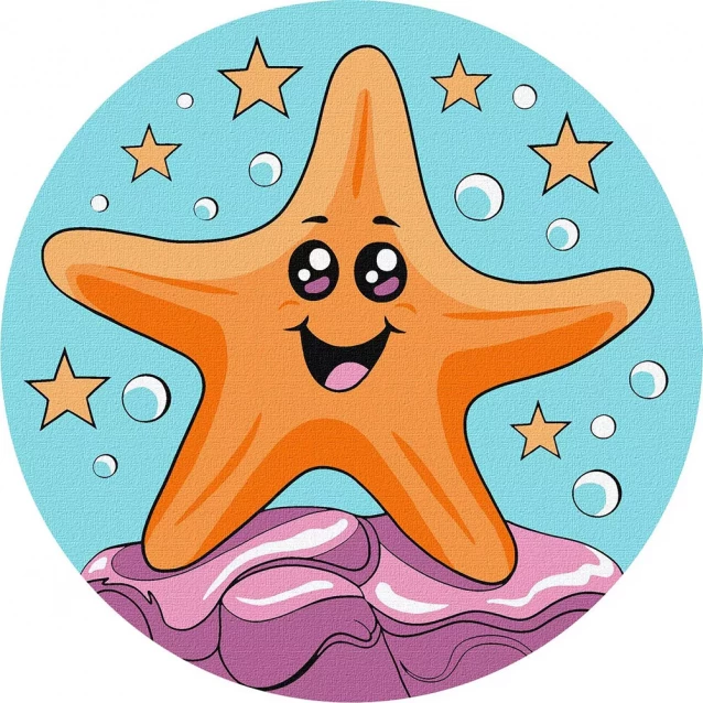 Картина по номерам Ideyka Веселая морская звезда d 19см (KHO-R1052) - 1