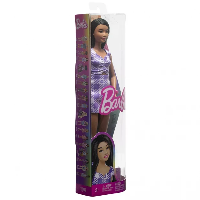 Кукла Barbie Модница в нежном платье с фигурным вырезом (HPF75) - 3