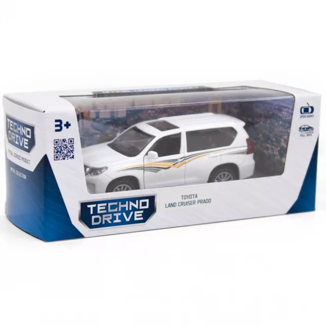 Автомодель TechnoDrive Toyota Land Cruiser біла (250277) - 12