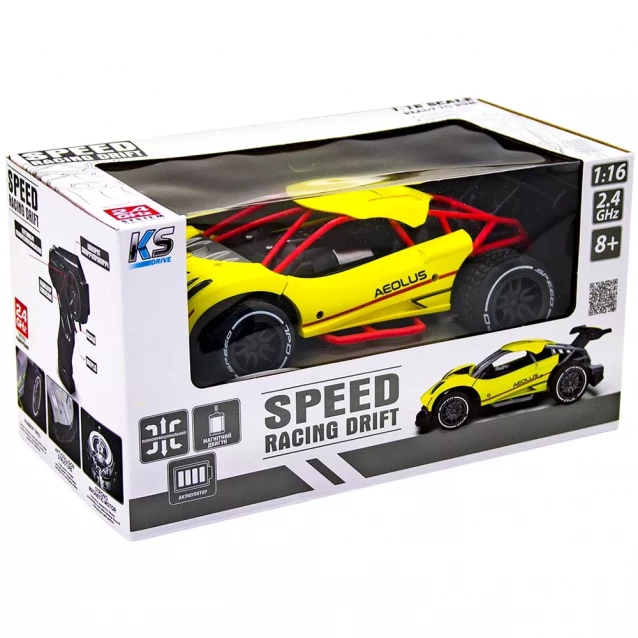 Машинка Sulong Toys Speed Racing Drift Aeolus 1:16 на радиоуправлении желтая (SL-284RHY) - 12