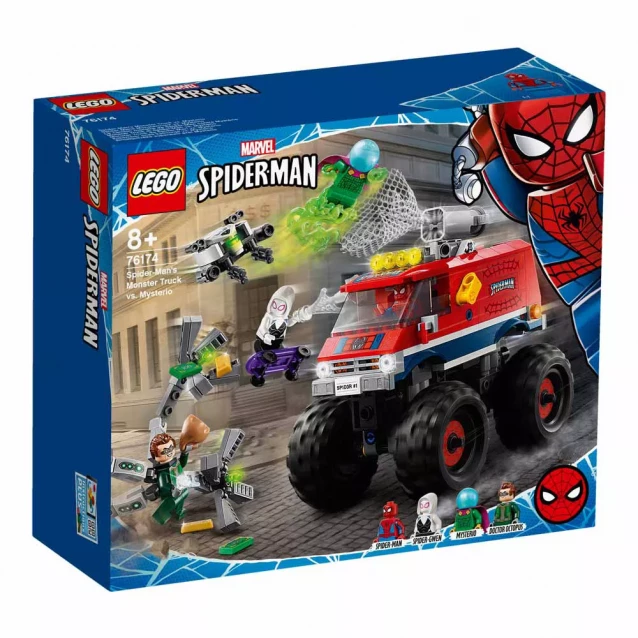 Конструктор LEGO Super Heroes Вантажівка-монстр Людини-Павука проти Містеріо (76174) - 1