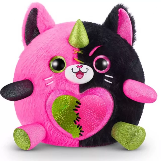 М'яка іграшка Rainbocorns Monstercorn Surprise Монстрик рожевий з чорним (9297A) - 3