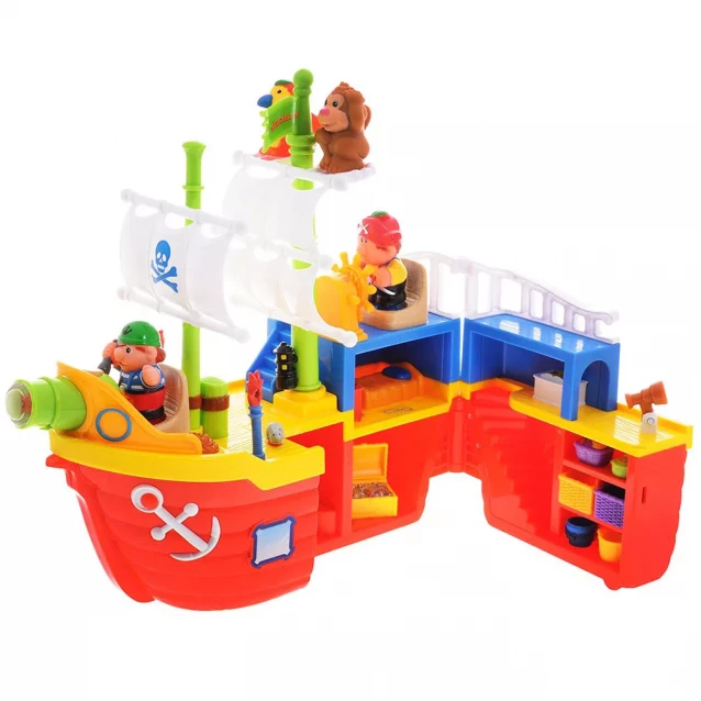 Розвиваюча іграшка Kiddieland Піратський корабель на колесах, (038075) - 3