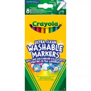CRAYOLA Набір фломастерів тонка лінія (ultra-clean washable), 8 шт 256351.012 дитяча іграшка