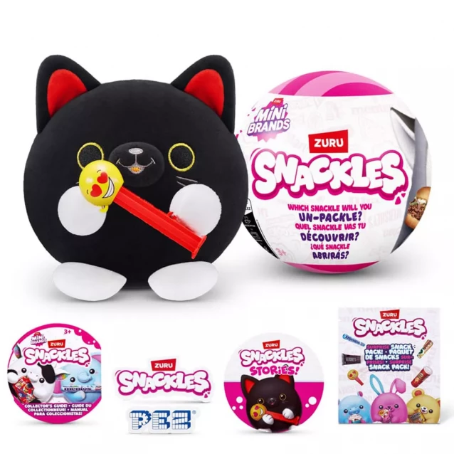 Мягкая игрушка Mini Brands Snackle Кошка с конфетами (77510S) - 1