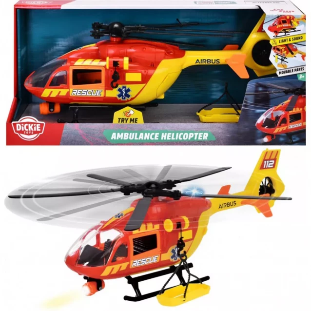 Гелікоптер Dickie Toys Рятувальна служба 36 см (3716024) - 2
