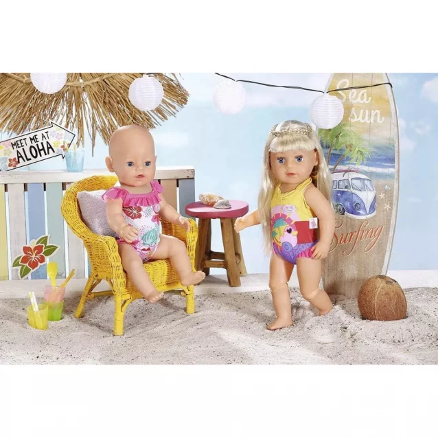 Одежда для куклы BABY BORN - ПРАЗДНИЧНЫЙ КУПАЛЬНИК S2 (на 43 cm, c уточкой) - 6