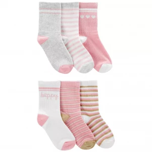 Шкарпетки Carter`s 6 шт для дівчинки 2-4 років, 88-105 cm (2N111210_2T4T) Шкарпетки і колготки