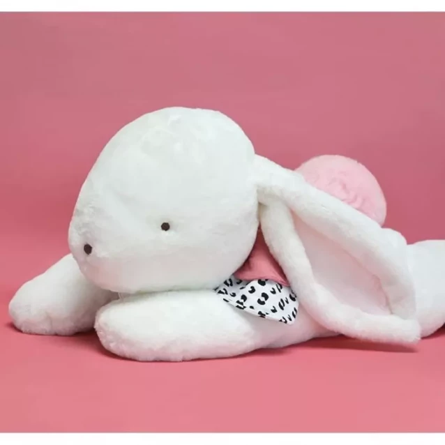 М'яка іграшка Doudou Щасливий кролик з рум'янами 80 см (DC3856) - 2