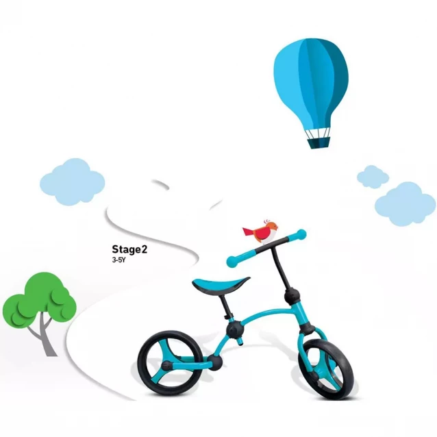 SMART TRIKE детский велосипед Running Bike голубой - 3