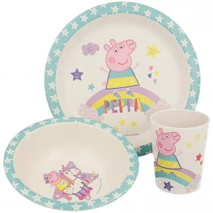 Набір посуду Stor Свинка Пеппа 3 предмети (Stor-01385) для малюків