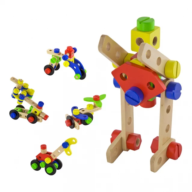 Viga Toys Дерев'яний конструктор 48 ел. 50383 - 1