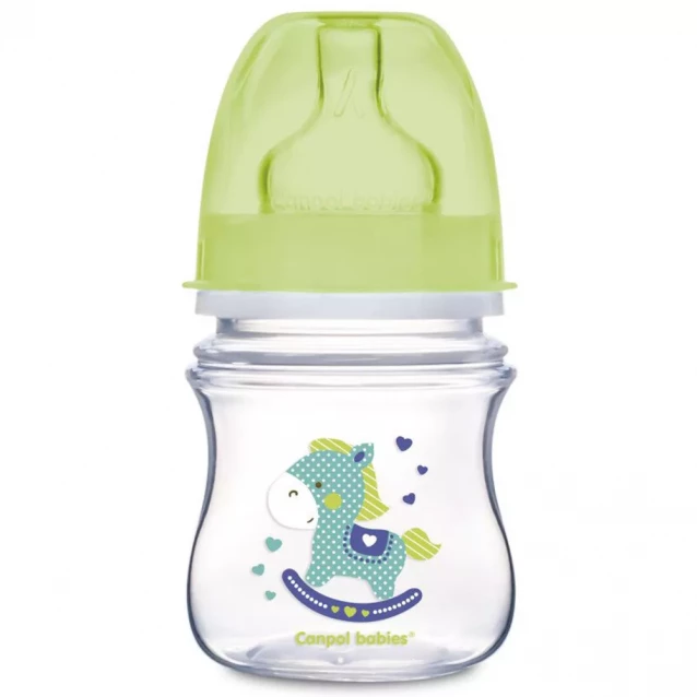 Бутылочка Canpol babies Easy Start Разноцветные звери с широким горлом антиколиковая 120 мл (35/205) - 1