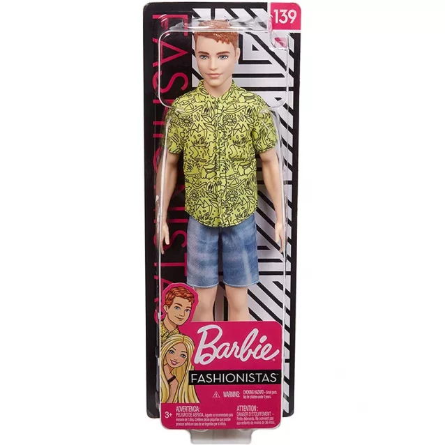 MATTEL BARBIE Кен "Модник" в желтой рубашке Barbie - 2