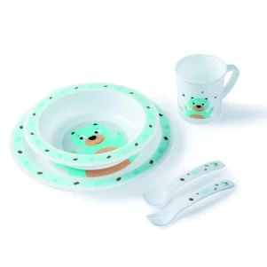 Набір посуду Canpol babies Cute Animals Ведмедик (4/401_tur) для малюків