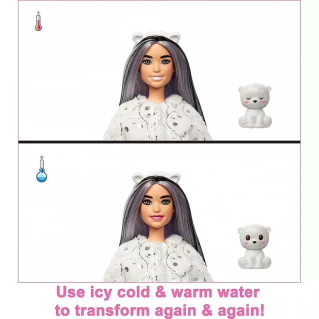 Лялька Barbie Cutie Reveal Зимовий блиск Полярне ведмежа (HJL64) - 4