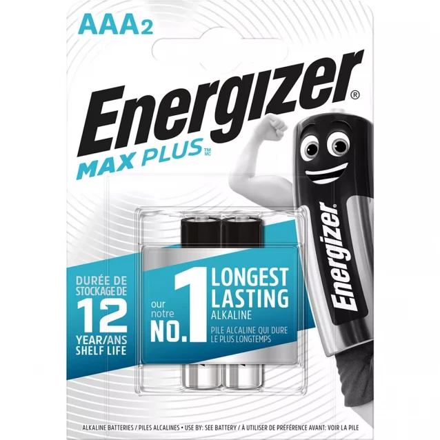 Energizer Батарейка AAA Max Plus уп. 2шт. 7638900423044 - 1