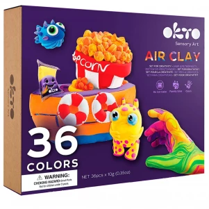 Набір повітряної глини Okto Air Clay 36 кольорів (70149) дитяча іграшка