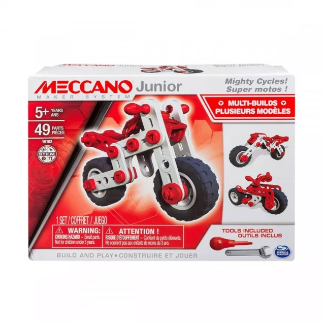 MECCANO Конструктор Junior 49 дет. 19,6*6*15 см мотоцикл - 3