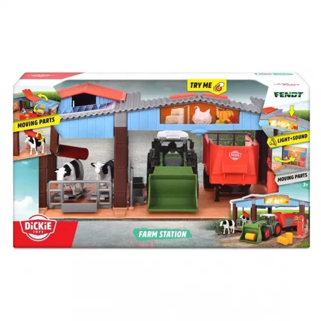 Игровой набор Dickie Toys Ферма с трактором Фендт со звуковыми и световыми эффектами (3735003) - 2