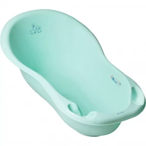 Ванночка для купання Tega Зайчики зі зливом 102 см м'ятний (KR-005-105) для малюків