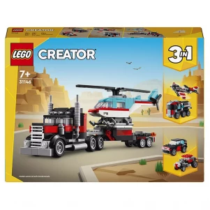Конструктор LEGO Creator 3в1 Бортова вантажівка з гелікоптером (31146) - ЛЕГО
