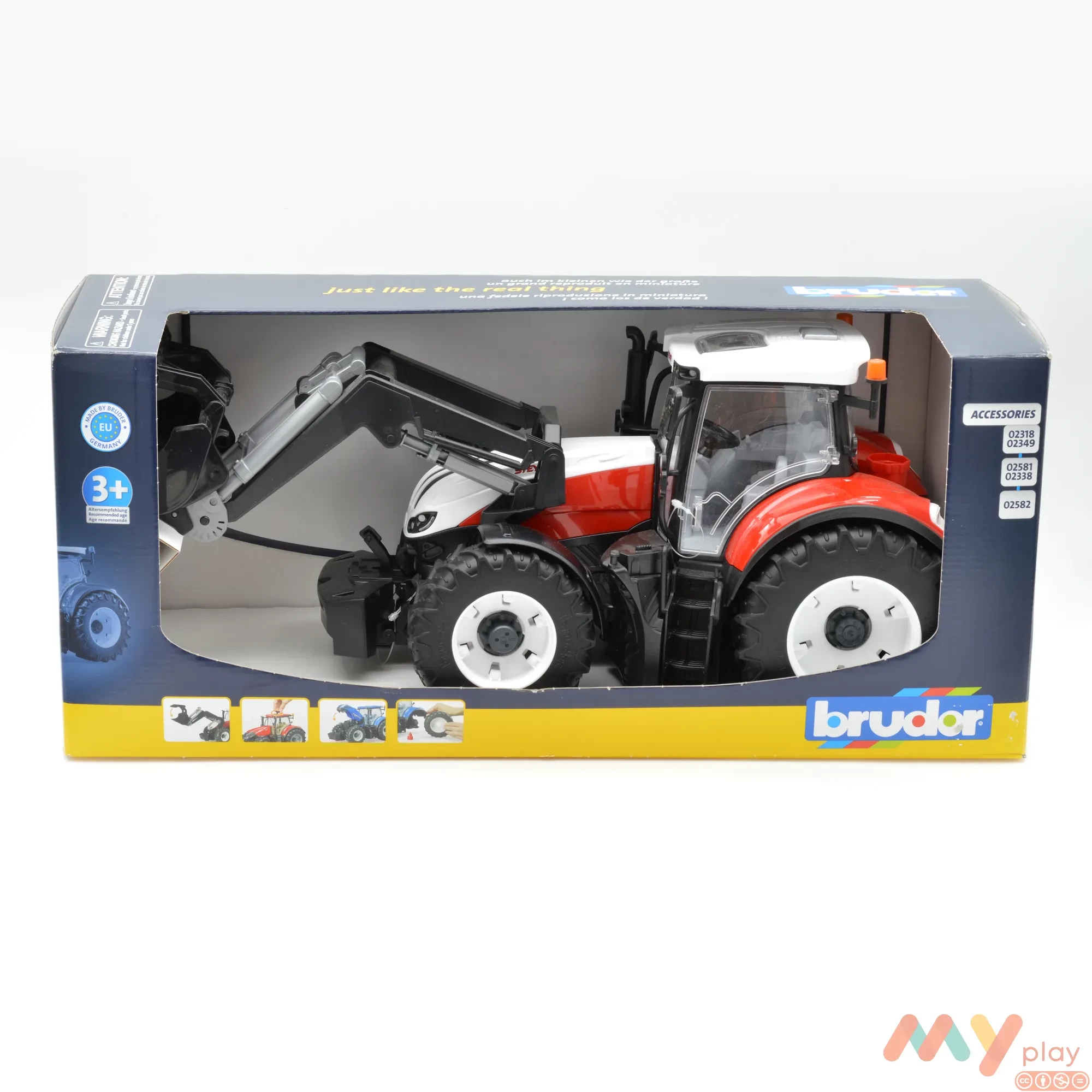 Машинка іграшкова - трактор Стеир 630 з навантажувачем - ФОТО в 360° - 1