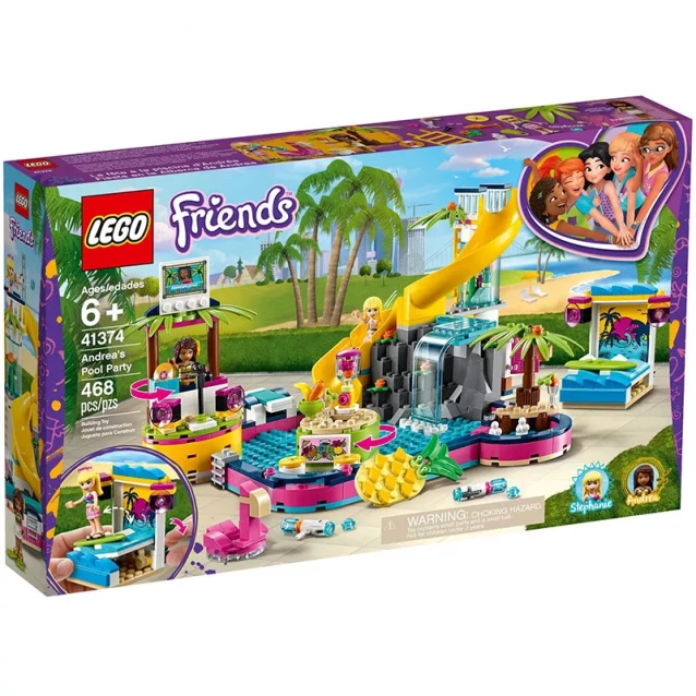Конструктор LEGO Friends Вечірка Андреа біля басейну (41374) - 1