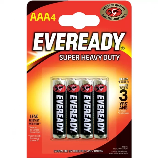 Energizer Батарейка EVEREADY AAA Super Heavy Duty 4шт. 7638900227550 - 1