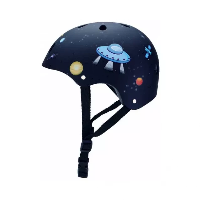 GLOBBER Шлем защитный детский, Ракета черный, 51-54см (XS) - 1