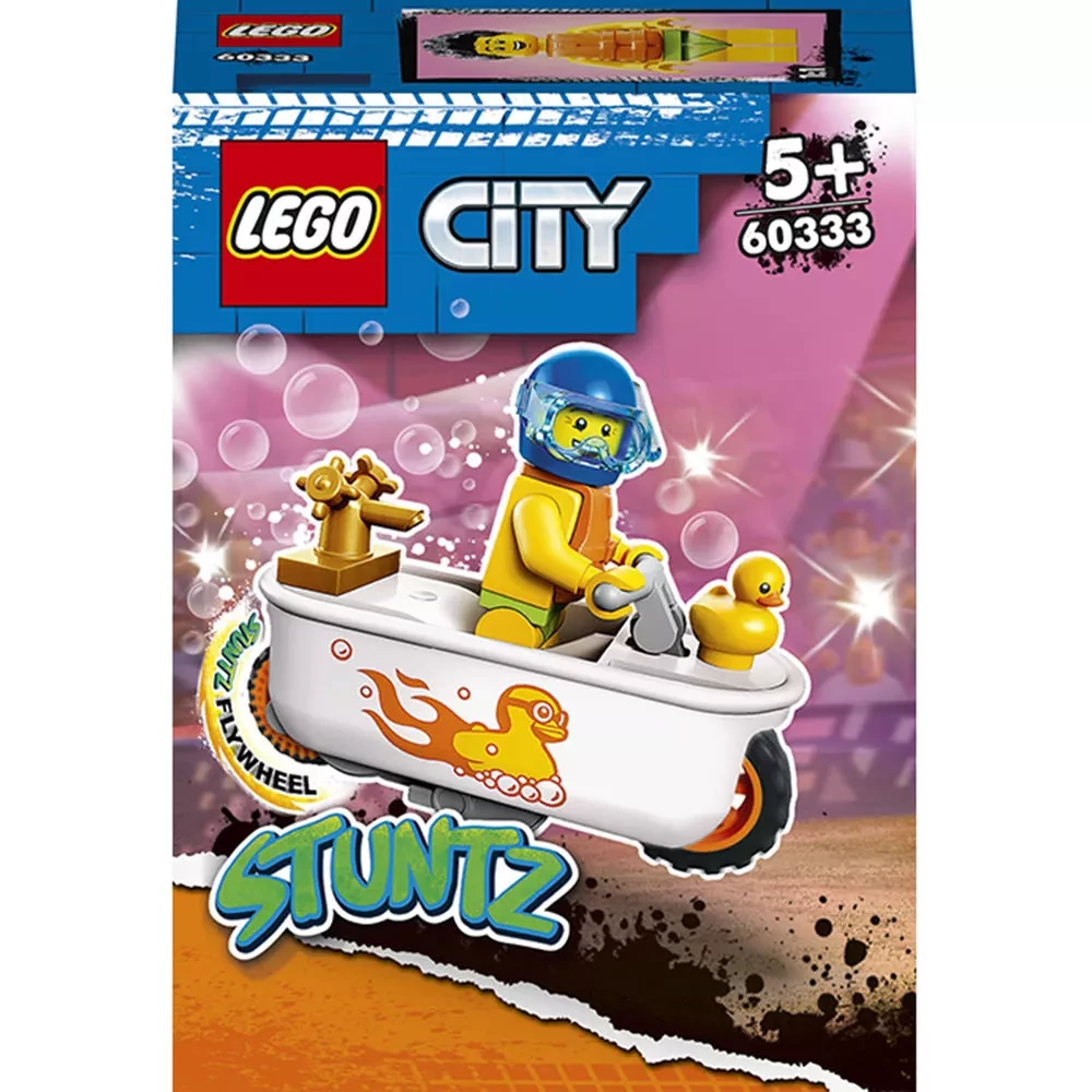 Конструктор LEGO City Stuntz Каскадерский мотоцикл для игры в ванной (60333)