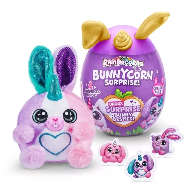 М'яка іграшка Rainbocorns Bunnycorn Surprise! Кролик різнокольоровий (9260E) - 1