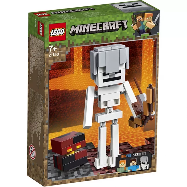 Конструктор Lego Minecraft Скелет И Лавовый Куб Серии Лего Майнкрафт™ (21150) - 1