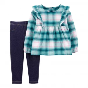 Carter's Комплект (2 шт.) кофта з довгим рукавом, штани для дівчинки (105-112cm) (2J172010_5T) - для дітей
