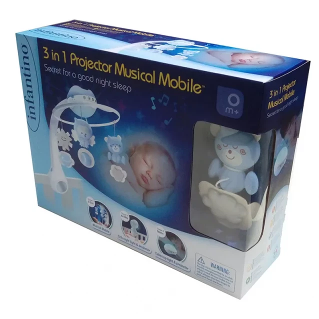 INFANTINO Мобіль музичний з проектором 3 в 1, блакитний, 004896I - 2