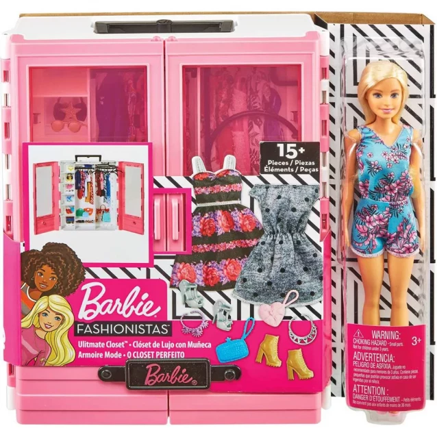 Шафа-валіза Barbie для одягу (GBK12) - 4