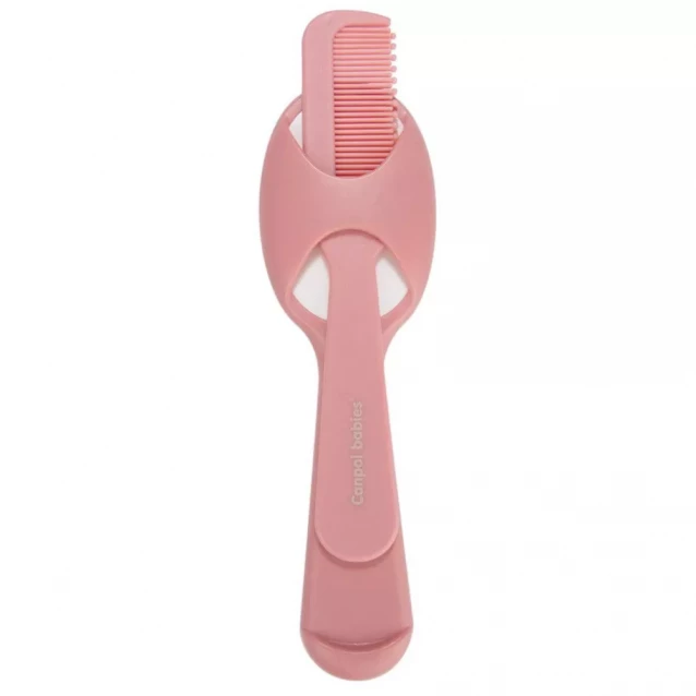 Щітка для волосся з гребінцем Canpol babies рожева (56/160_pin) - 5