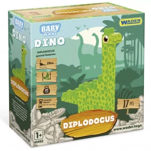 Конструктор Wader Baby Blocks Dino Диплідок (41493) дитяча іграшка
