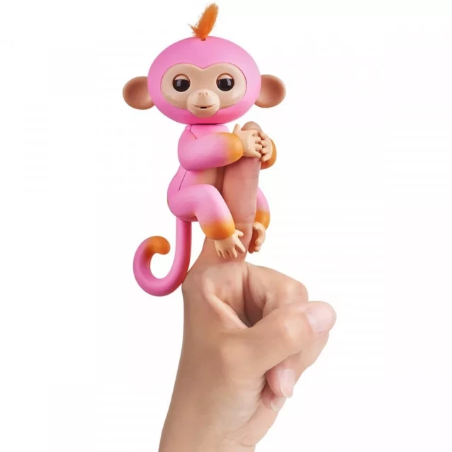 Fingerlings Двухцветная ручная обезьянка розово-оранжевая - 1