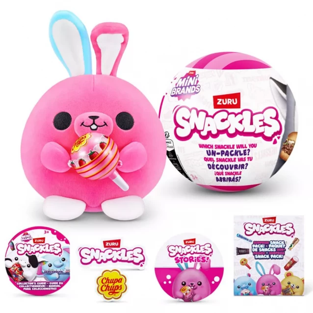 Мягкая игрушка Mini Brands Snackle Заяц с чупа-чупсом (77510D2) - 1
