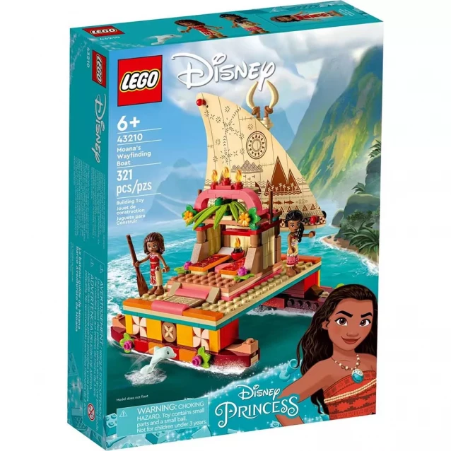 Конструктор LEGO Disney Princess Пошуковий човен Ваяни (43210) - 1