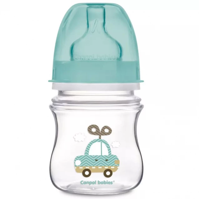 Бутылочка Canpol babies Easy Start Разноцветные звери с широким горлом антиколиковая 120 мл (35/205) - 3