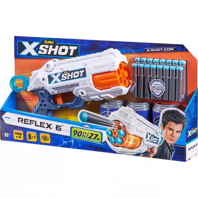 X-Shot Швидкострільний бластер EXCEL Reflex 6 (3 банки, 16 патронів), арт. 36378Z - 2