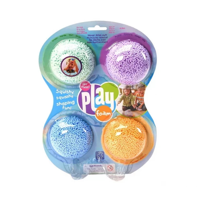 Набір кулькового пластиліну Play Foam - МОРСЬКИЙ БРИЗ (4 кольори) - 1