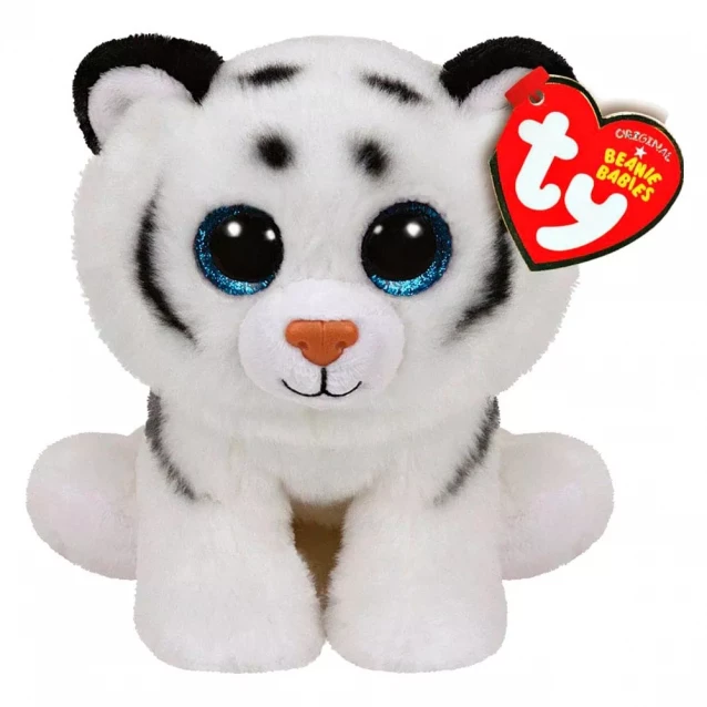 Мягкая игрушка TY Beanie Babies Белое тигренок Tundra стандарт (42106) - 1