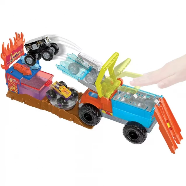 Игровой набор Hot Wheels Monster Truck Изменение цвета Пожарное спасение (HPN73) - 5