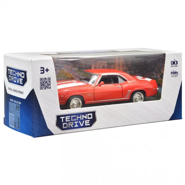 Автомодель TechnoDrive Chevrolet Camaro 1969 червоний (250336U) - 10