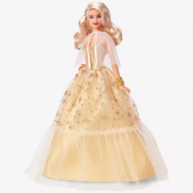 Кукла Barbie Collector Праздничная в роскошном золотистом платье (HJX04) - 4