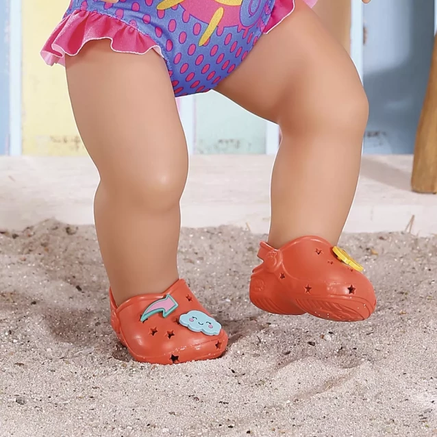 Обувь для куклы Baby Born Сандалии со значками 43 см красные (831809-4) - 3